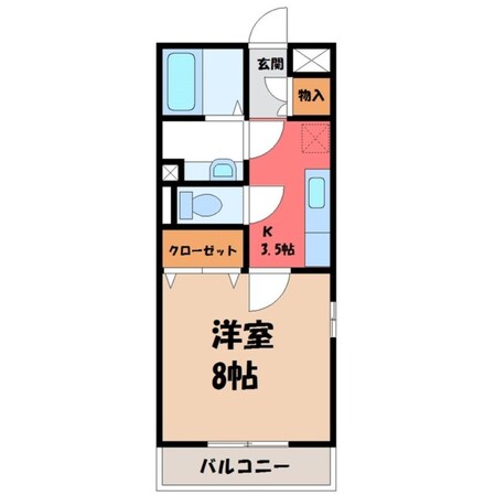 小山駅 徒歩28分 3階の物件間取画像